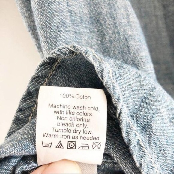 Madewell Perfect Chambray Denim Button Up Shirt - Picture 7 of 8